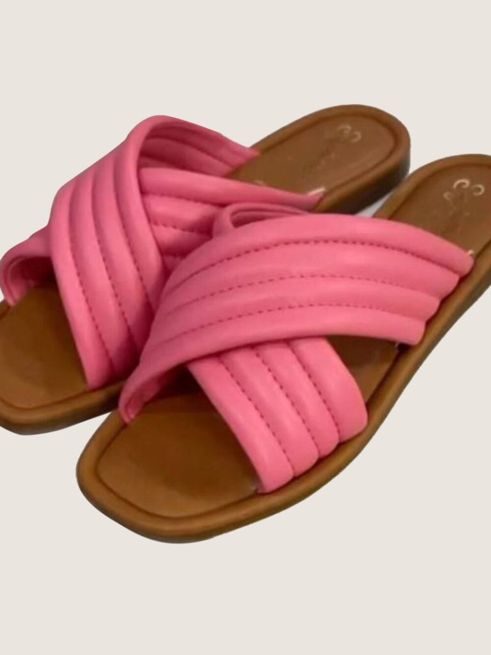 Seychelles Word Word Flat Pink Slide Sandals | Leather | Low Block Heel